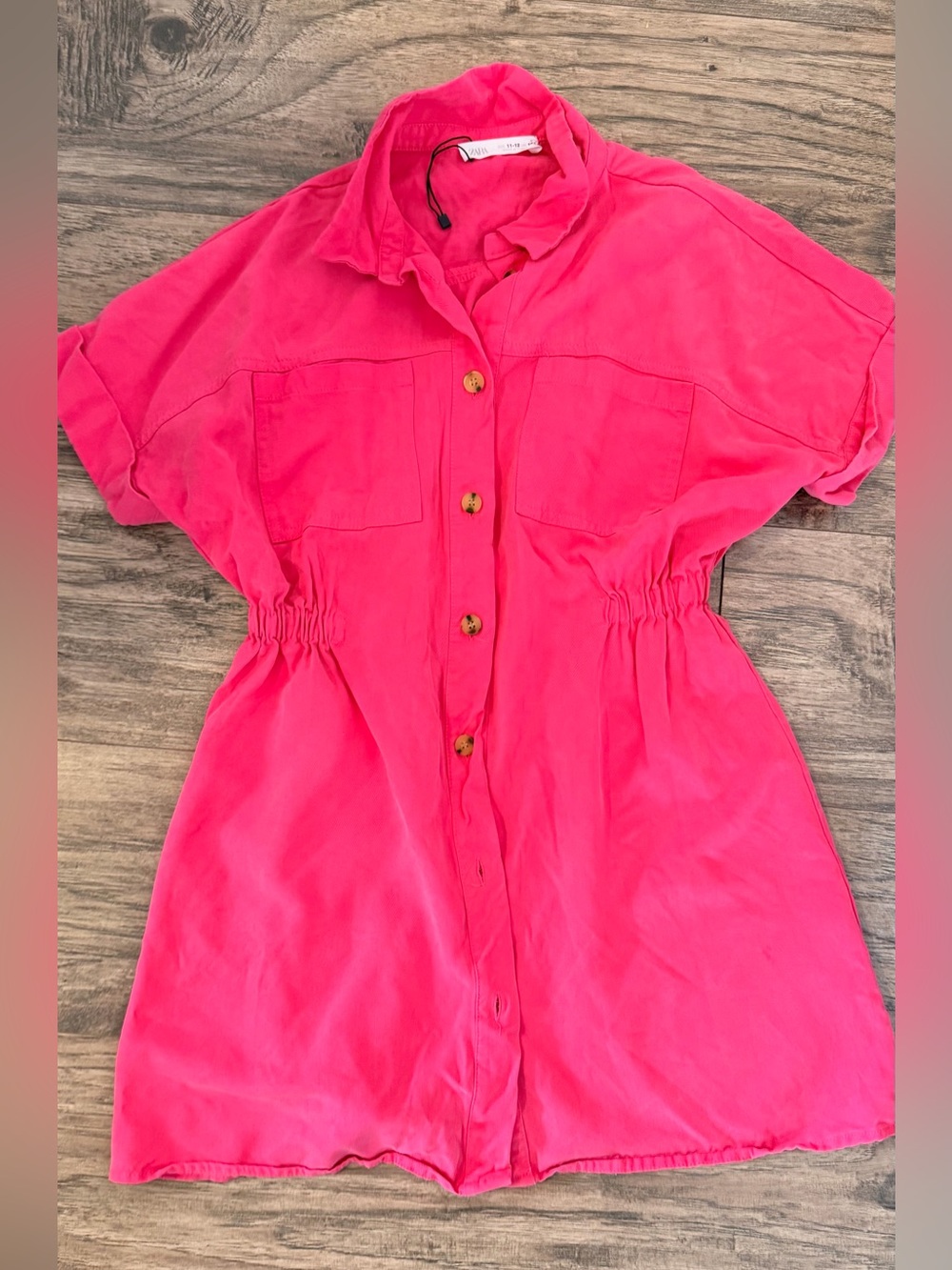 Zara Hot Pink Crewneck Top